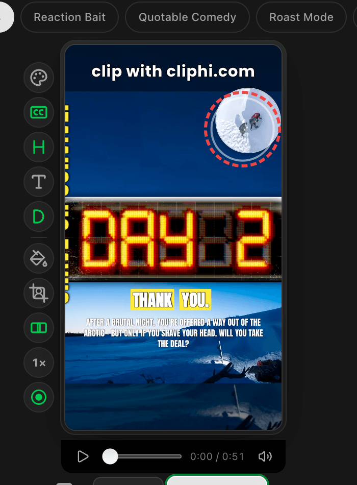 Drag the bubble anywhere on the preview.